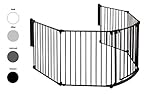 Original IMPAG® Kaminschutzgitter Rondo | 190-310 cm | Automatik-Tür | 90° Feststell-Funktion | Einhandbedienung | Sicherheitsgeprüft 1930:2011 (3-tlg. Schwarz)