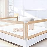 DHOUTDOORS 200×80cm Bettgitter Kinderbettgitter zum Vertikalen Heben Sicherheitsschutz Bettgitter zum Schutz vor Stürzen für Babys und Kinder (1Seite)